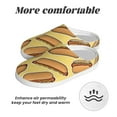 thumbnail image 6 of Fotbe Hot Dogs Pattern Women's Fuzzy Curly Fur Memory Foam Loafer Slippers Indoor Outdoor Slippers Winter Home Shoes-44/45, 6 of 7
