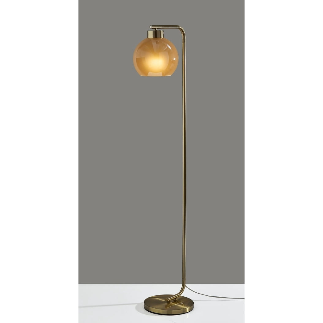 Adesso Atticus Floor Lamp Antique Brass