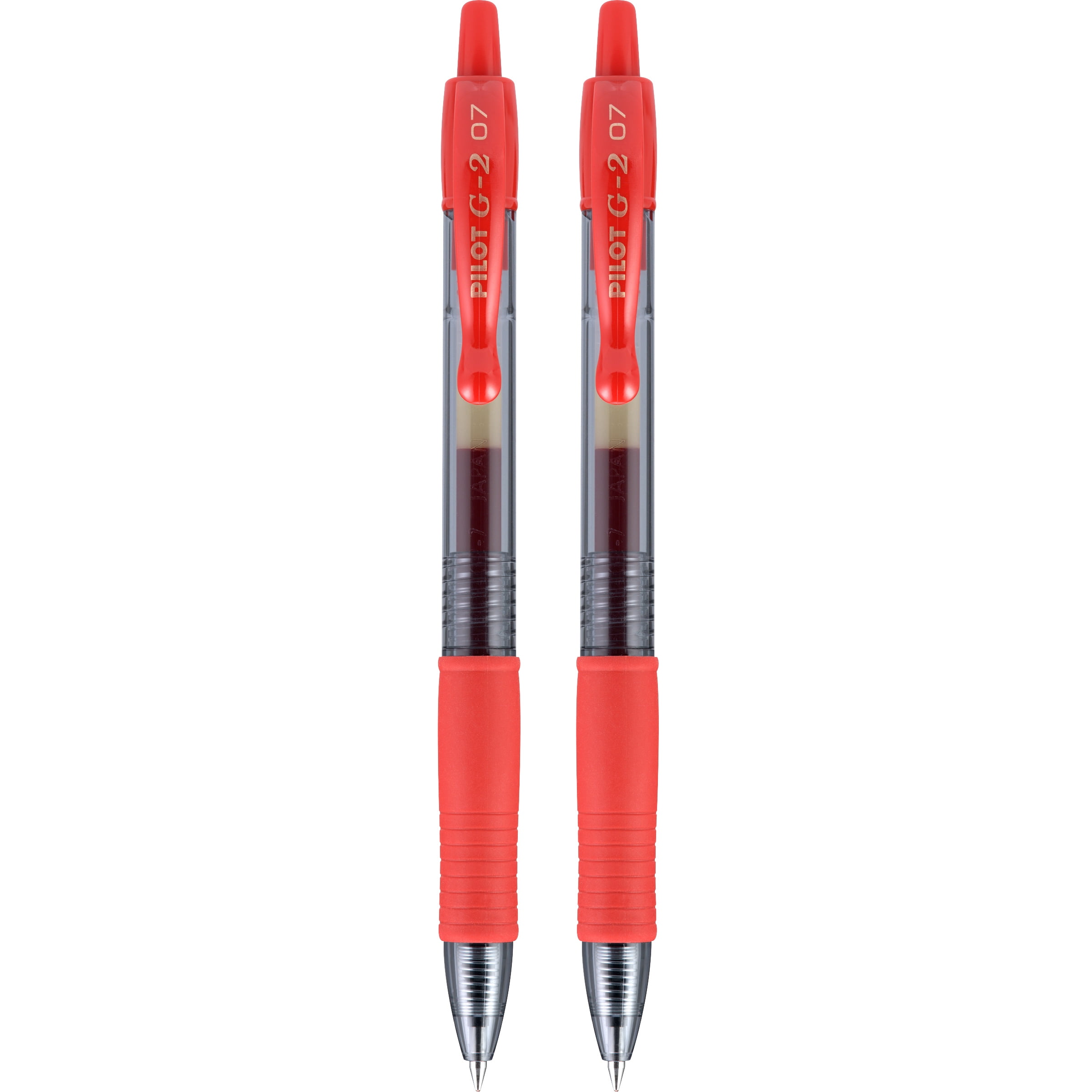 fundament Paradox blijven Pilot G2 Retractable Gel Roller Pens, Fine Point, Red, 2 Pk, 17510774 -  Walmart.com
