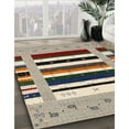 thumbnail image 2 of Ahgly Company Indoor Square Contemporary Brown Abstract Area Rugs, 5' Square, 2 of 6