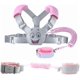 thumbnail image 1 of Arnés de mochila para caminar JAMW 3 en 1 Correa de muñeca de seguridad antipérdida con candado Mochila Correas elásticas 1,5 m Rosa, 1 of 5