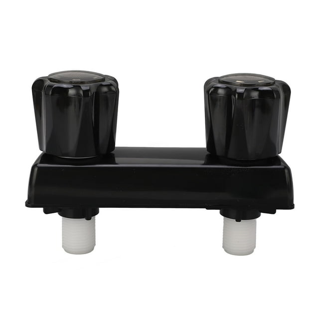 Robinet de Douche RV avec 2 Boutons pour Moteur RV Maison - Structure Robuste, Installation Facile - Pression et Température de l'Eau Applicables - Deux Roues à Main