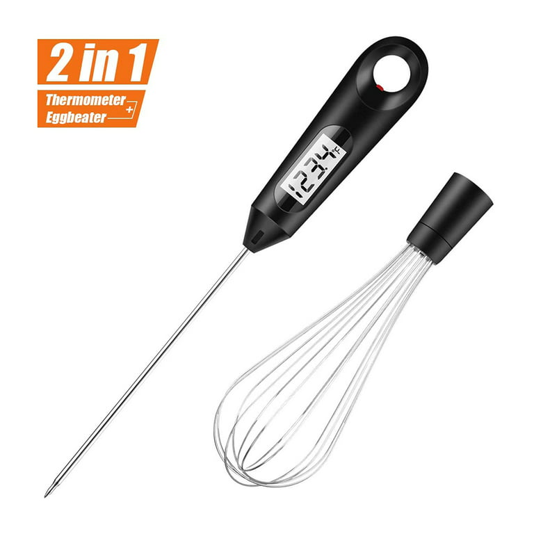 2 in 1 Stainless Steel Whisk Candy Chocolate Yogurt thermometer