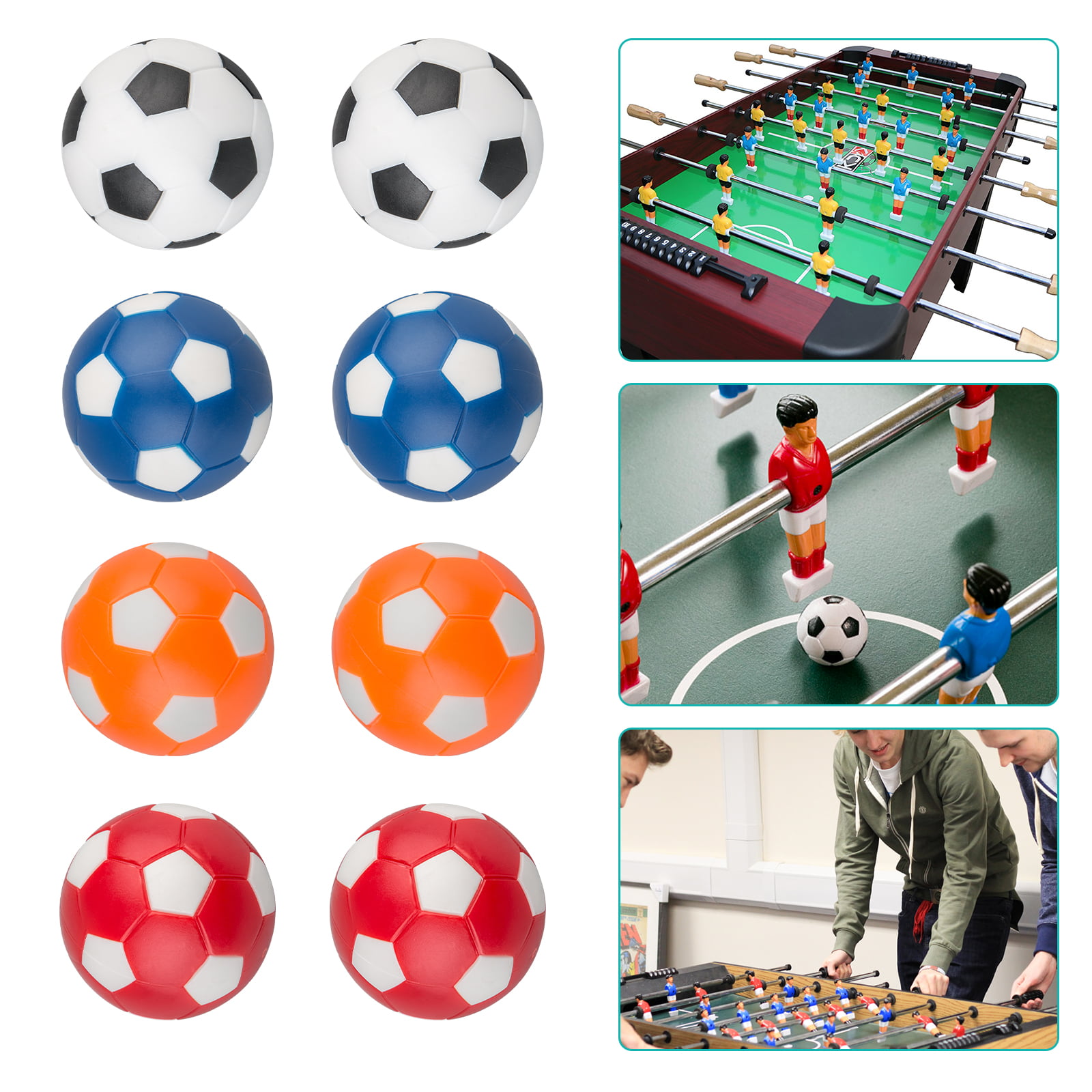 8pcs/Set Table Soccer Foosballs Indoor Game Replacements Kids Toy Mini Balls 