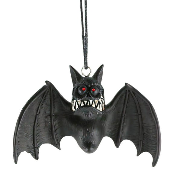 Uutvmp Halloween Hanging Resin Bat, Halloween Decoration Small Horror Hanging Ornaments, Outdoor Bat Decor for Front Yard Patio Lawn Garden Party Decor