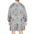 thumbnail image 2 of Wearable Oversized Blanket,Halloween Spider Web Pattern Wearable Blanket Hoodie for Adults,Cozy Hooded Blankets with Super Pockets,Super Warm Fuzzy Pullover for Women & Men, 2 of 6