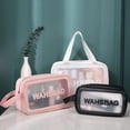 thumbnail image 2 of Net Red Cosmetic Bag Portable Washing Bag Alphabet Storage Bag Transparent Washing Bag, 2 of 7