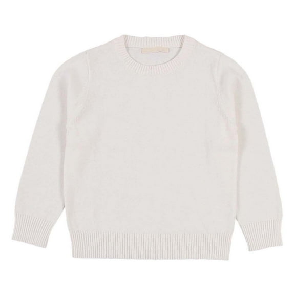 LYHaoo Girls Sweater Crewneck Pullover Long Sleeve Knit Sweater Kids Knitted Pullover Fall Winter Sweaters 7-8 Years(White)
