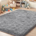 thumbnail image 4 of Lalado 9ft x 12ft Shag Area Rug, Soft Fluffy Indoor Area Rugs for Living Room Bedroom Decor Carpet, Light Gray, 4 of 11