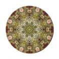 thumbnail image 1 of Botanical Mouse Pad for Computers, Abstract Garden Art with Fractal Style Flowers and Leaves Circular Ornament, Round Non-Slip Thick Rubber Modern Mousepad, 8" Round, Fawn Multicolor, by Ambesonne, 1 of 2