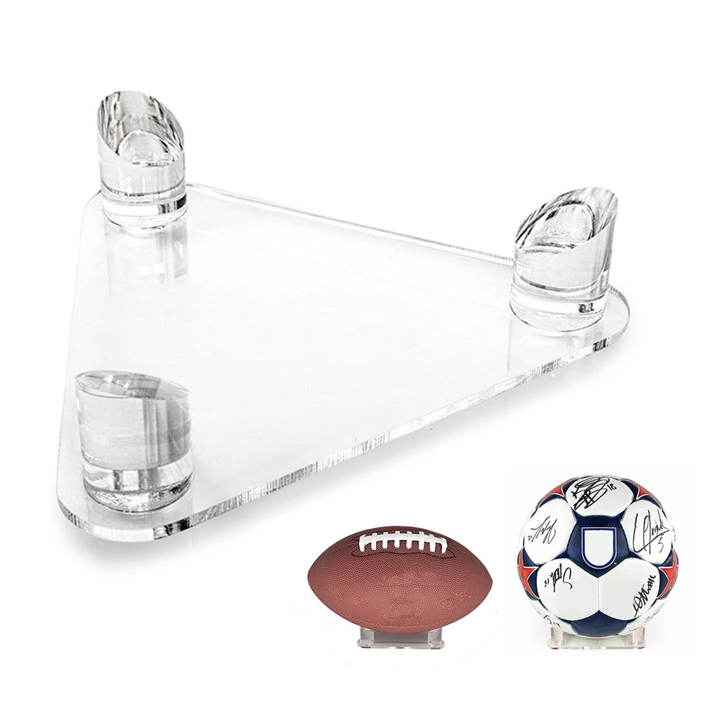 Ball Holder Stand or Ball Display Stand for Basketball Football Volleyball Rugby Bowling Transparent Base 4 set