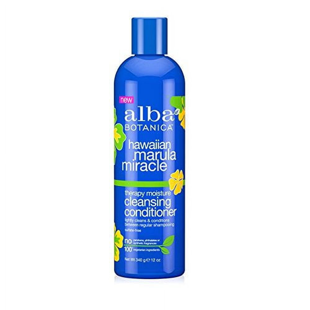 Alba Botanica Hawaiian Marula Miracle Therapy Moisture Cleansing Conditioner, 12 Oz