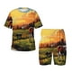 thumbnail image 1 of Fotbe Oil Painting Style Pasture Cow Pijama Estampada de 2 Piezas para Niños – Ropa de Dormir de Manga Corta Cómoda para Niños y Niñas, Camiseta y Shorts de Algodón-Medium, 1 of 6