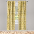 thumbnail image 3 of Ambesonne Geometric Curtains, Abstract Bound Shapes Art, Pair of 28"x95", Dark Yellow and Pale Grey, 3 of 5