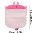 thumbnail image 3 of Tuvgenk Mesh Bath Toy Organizer Hanging Suction Cup 15x14 inch Hanging Storage Bags Pink Large Capacity Drainage for Baby Bath Toy Storage, 3 of 5