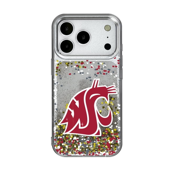 Washington State Cougars iPhone Glitter Confetti Design Case