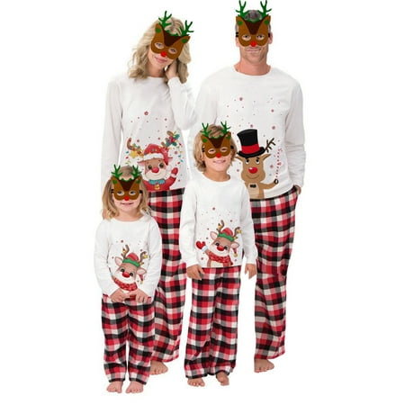

AMILIEe Family Christmas Pjs Matching Sets Jammies for Adults and Kids Holiday Xmas Sleepwear Set