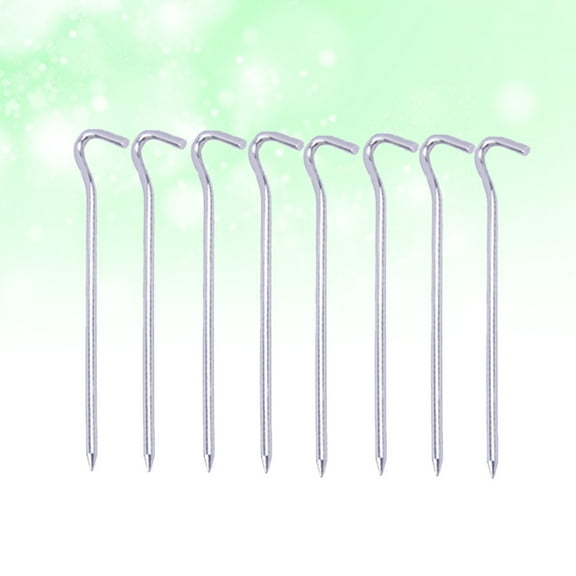 FELTECHELECTR Camping Tent Stakes 8Pack Metal Pegs for Tent Awning and 11.8 x 7.1 x 0.2in Corrosion Resistance