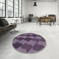 thumbnail image 3 of Ahgly Company Indoor Rectangle Patterned Plum Purple Area Rugs, 2' x 3', 3 of 6