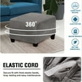 thumbnail image 3 of CNKOO 1pc Modern Stretch Velvet Ottoman Cover  Elastic Square Footstool Protector  Machine Washable  Polyester & Spandex Blend  Slipcover-Grip  No Print  200-250 gsm ZZZ, 3 of 7