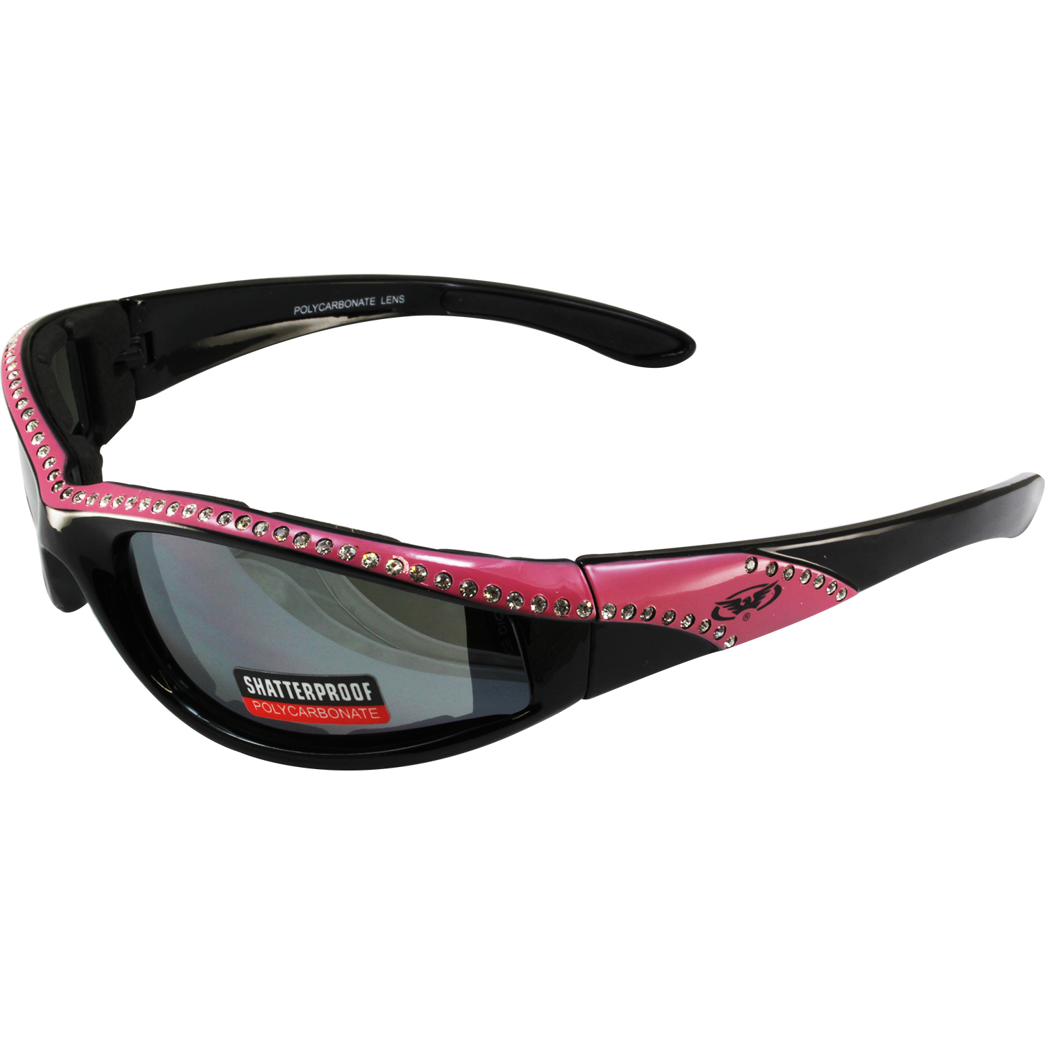 2 Pairs of Global Vision Eyewear Marilyn 11 Women's Black Sunglasses Pink + Orange Stripe Frames Flash Mirror Lenses - image 3 of 9