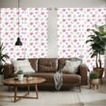 thumbnail image 2 of Ambesonne Flowers Window Curtains, Floral Patterns Country, Each 28" W x 63" L, Pink White, 2 of 5