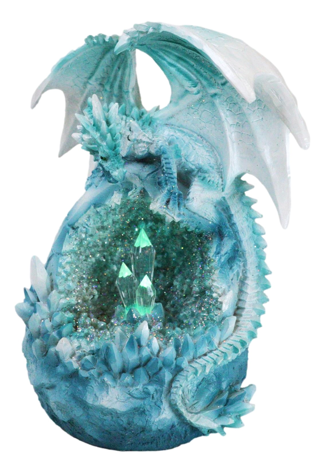 Ancient Guardian Blue Water Elemental and Ice Frozen Azure Dragon