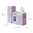 thumbnail image 5 of Teamson Kids Little Chef Chester Wooden Play Kitchen Set with Separate Fridge, Oven & 12 Food Accessories, Purple, 5 of 9