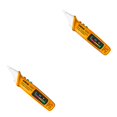 thumbnail image 3 of Scienceny Pluma eléctrica sin contacto ANENG con linterna, herramienta de pantalla LED, probador de voltaje con alarma, voltímetro electrónico amarillo Amarillo 2piezas Scienceny CBP318665, 3 of 5