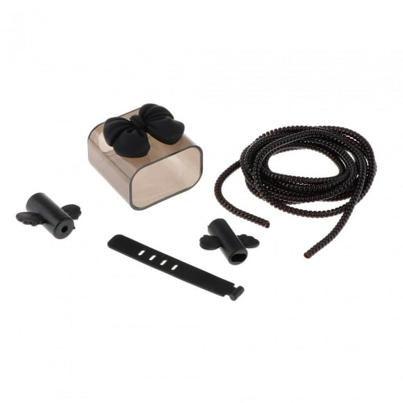 Cable de carga con funda protectora y lazo decorativo para teléfono, adaptador de 18 W, 20 W y 30 W. negro