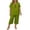 Green, variant on Women's Plus Size 2 Piece Outfits Short Sleeve V Neck Pullover Top Wide Leg Pants Lounge Set 2026 Sky Blue 5XL
