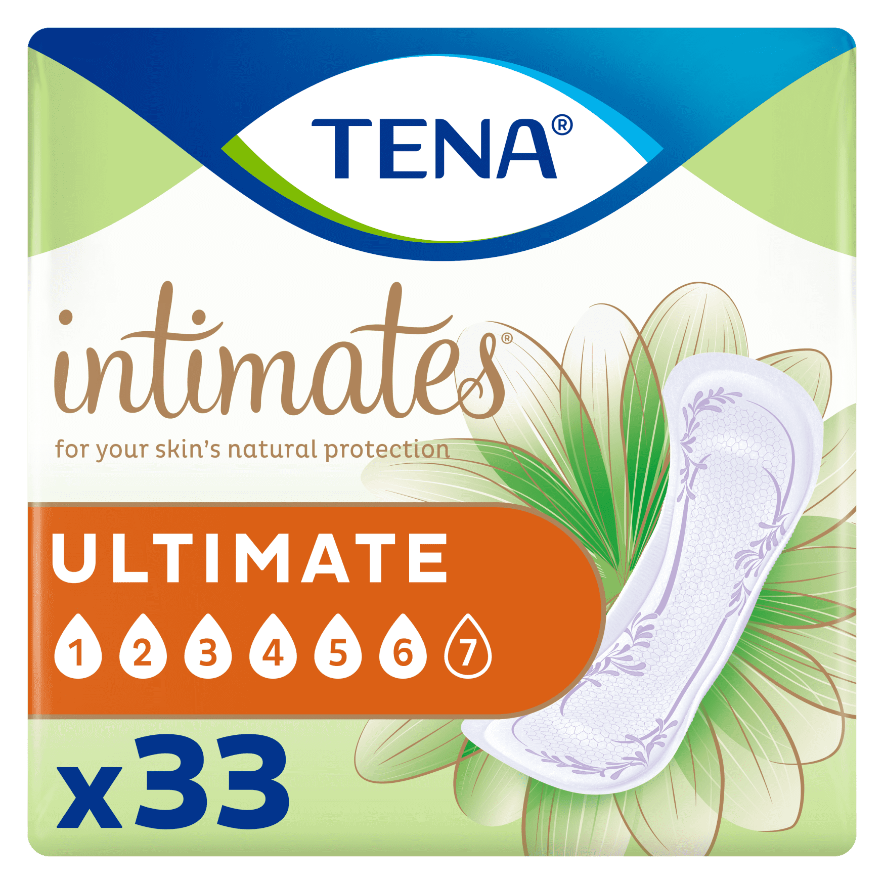 Tena Intimates Ultimate Regular Pad, 33 Count