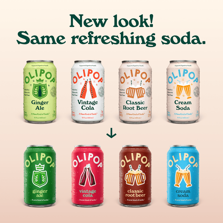 OLIPOP Classic Soda Variety Pack Prebiotic Soda, 12 fl oz, 12 Pack photo 3