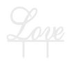 Wedding Party Acrylic DIY Handicraft LOVE Word Decor Cupcake Cake Topper White