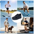 thumbnail image 3 of AOV Men's Shoes Walking Arch Support Orthotic Sneakers Plantar Fasciitis Wide Tennis Shoes for Heel and Foot Pain Relief AllBlack 10, 3 of 8