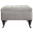 thumbnail image 3 of Serta à la Maison Pouf de Rangement Carré Touffeté en Gris Perle, 3 of 5