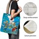 thumbnail image 3 of Jabberjaw Bolso de tela con estampado de lienzo para mujer, bolsa de compras reutilizable y estética, con cremallera interior, regalo para mujer, 35 × 40 cm., 3 of 6