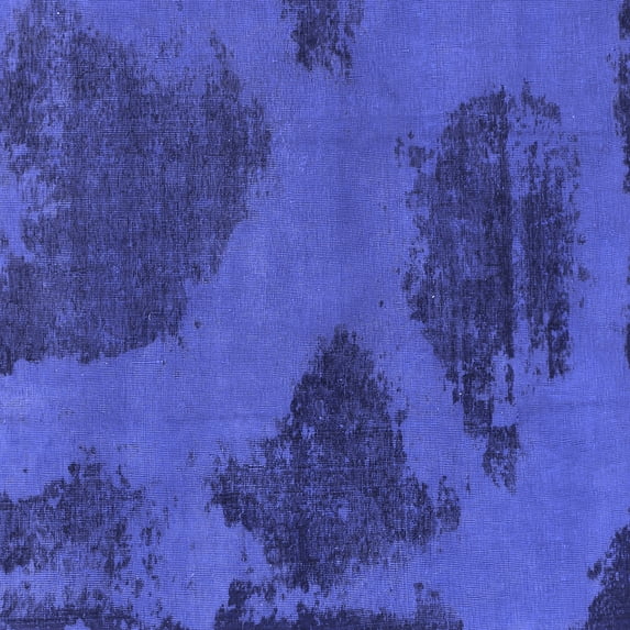 Ahgly Company Indoor Square Abstract Blue Modern Area Rugs, 8' Square