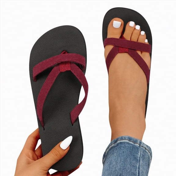 CAICJ98 Women's Shoes Fashion Sandals Open Toe Flat Slippers Summer Beach Sandals Bathroom Slide Sandals Comfortable Flip Flops Sandals for Women,Size 8.5