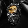 thumbnail image 3 of Luxury Men's Mechanical Watch Automatic Tourbillon Skeleton Movement Waterproof Stainless Steel Male Wristwatch, 3 of 24