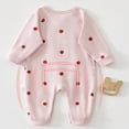 thumbnail image 4 of CAUYDY 3-6M 9-12M 18-24M Girls Sleepers for Newborn Baby Clothes Preemie Long Sleeve Romper Fall Winter Infant Girl Soft Pajamas Toddler Bodysuit Sizes 4-7 Months,Pink, 4 of 7