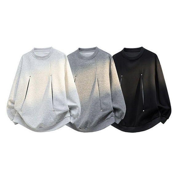Momasggi Big and Tall Sweatshirts for Men Oversized Drop Shoulder Sweatshirt Loose Fit Long Sleeve Crew Neck Pullover Tops Casual Baggy Trendy Streetwear Gray XL