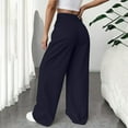 thumbnail image 4 of BLOCLOALO Dress Pants Baggy Pants Womens Casual Wide Leg Dress Pants High Waist Tailored Down Trousers with Pockets Wide Leg Pants Palazzo Pants Comfortable Pants Bu1 Xxl, 4 of 8