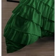 thumbnail image 4 of D.N.G. BEDDINGS 100% Egyptian Cotton 3 Piece Circle Ruffle Comforter Set with 1 Freebie Ruffle Pillow | 550 GSM Filled Microfiber - Super King Size, Green Color - 800 Thread Count, 4 of 5