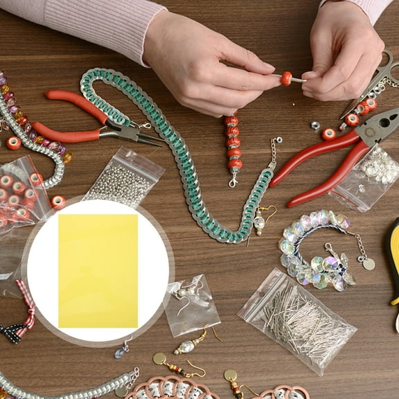 OUNONA  4 Sheets DIY Crafts Supply Kindergarten Shrink It to Create Jewelry Colored