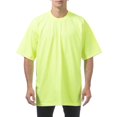 thumbnail image 1 of Pro Club Men's Heavyweight Cotton Short Sleeve Crew Neck T-Shirt,SAFETY GREEN,L, 1 of 5