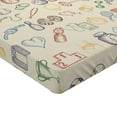 thumbnail image 2 of Ambesonne Sports Fitted Sheet, Fitness Sportive Life Art, Twin XL Size, Beige and Blue, 2 of 3
