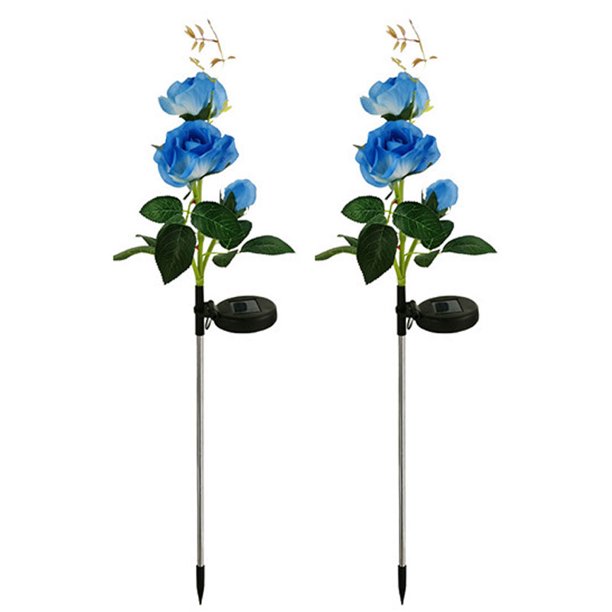 2PCS Solar Rose Lamp-Three Roses (Azul) Adepaton CPB-US-DYP527-4