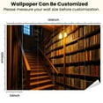 thumbnail image 3 of Peel and Stick Wallpaper Vintage Gothic Bookshelf Children Adults Room Decoration Living Room Modern Art Wall Mural Decor Self Adhesive and Removable 100in x 144in, 3 of 8