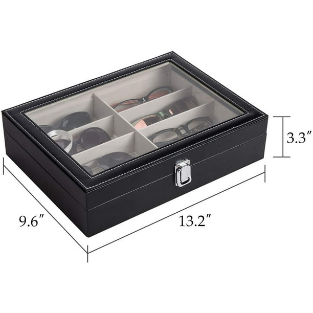 Akmi Sunglasses Organizer Sunglass Glasses Storage Box With 8compartments